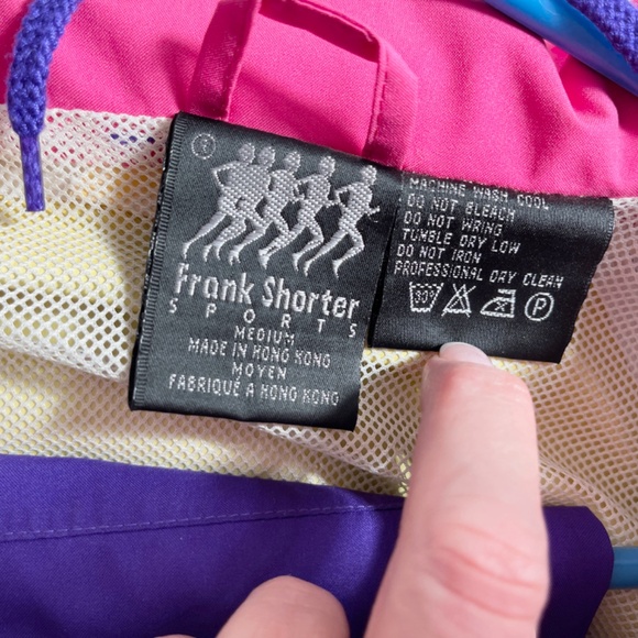 Frank Shorter Sports Gore-Tex 2-Piece Windbreaker Set — Purple Pink Aqua - Picture 10 of 14